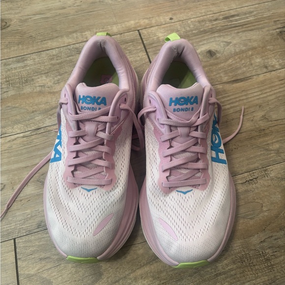 Hoka blue and pink Bondi 8 - Picture 3 of 9